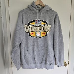 Gray Pittsburgh Steelers Champions Hoodie 2005 Men's L